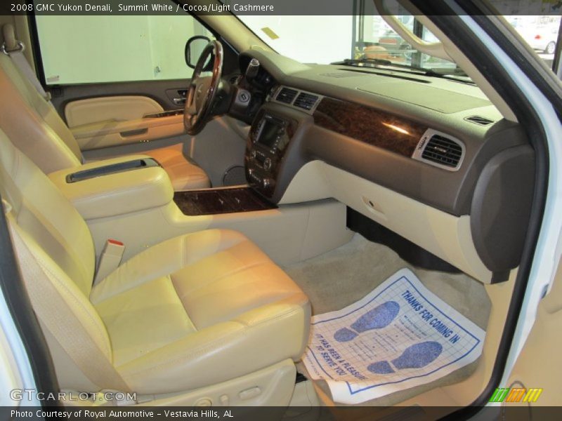Summit White / Cocoa/Light Cashmere 2008 GMC Yukon Denali