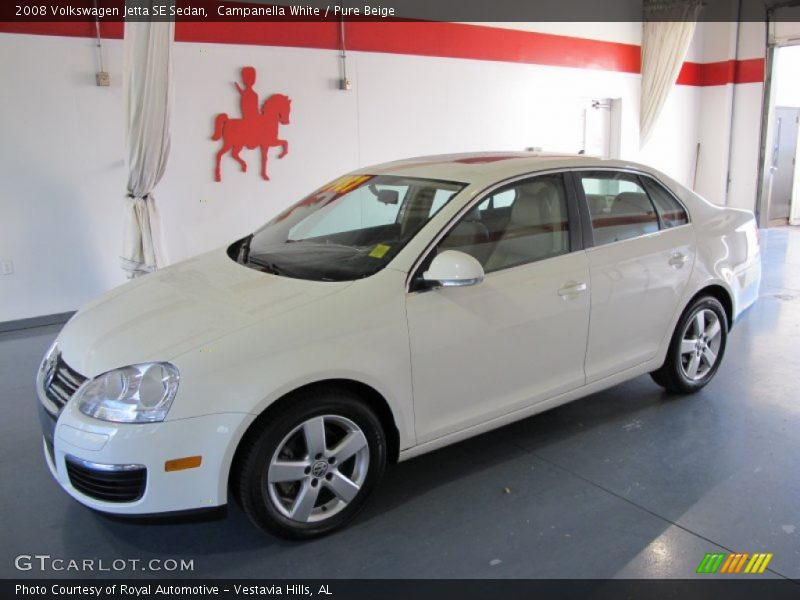 Campanella White / Pure Beige 2008 Volkswagen Jetta SE Sedan