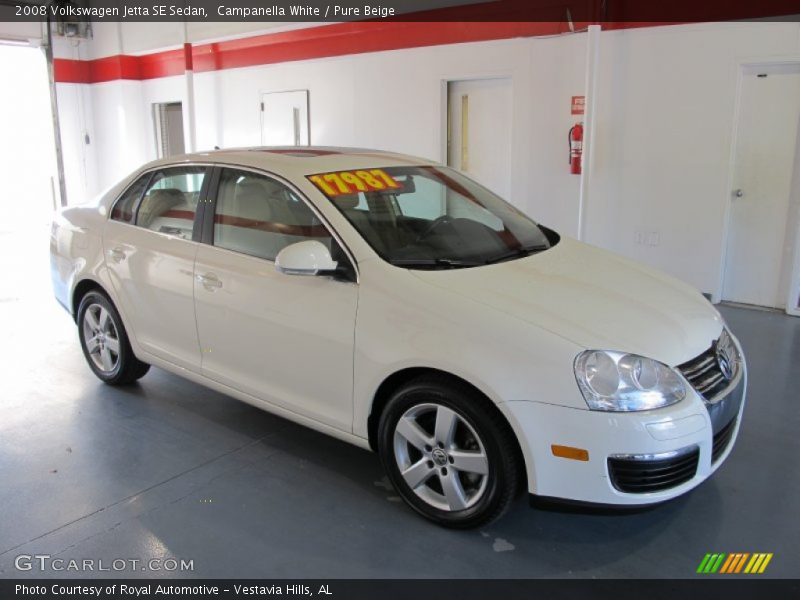Campanella White / Pure Beige 2008 Volkswagen Jetta SE Sedan