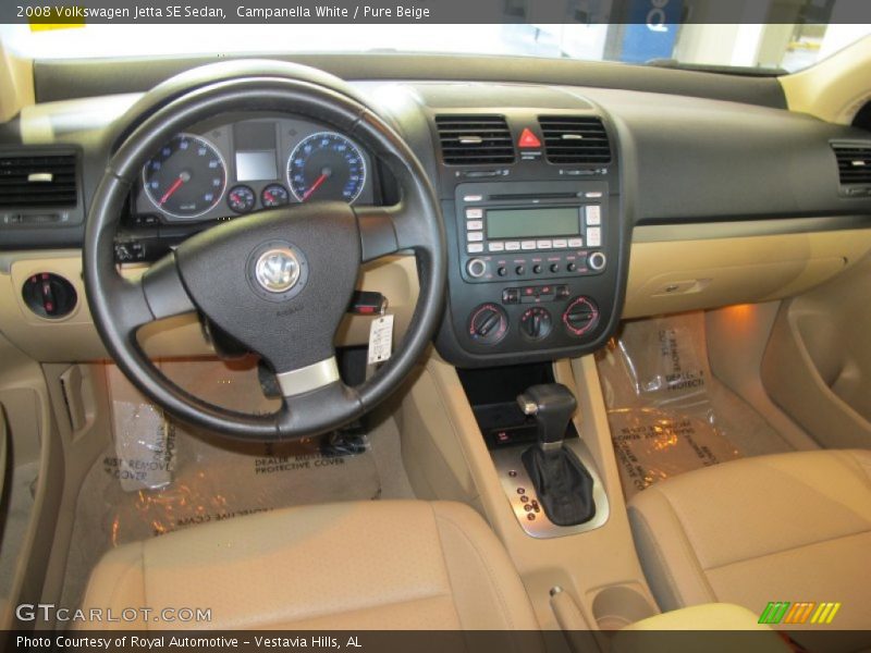 Campanella White / Pure Beige 2008 Volkswagen Jetta SE Sedan