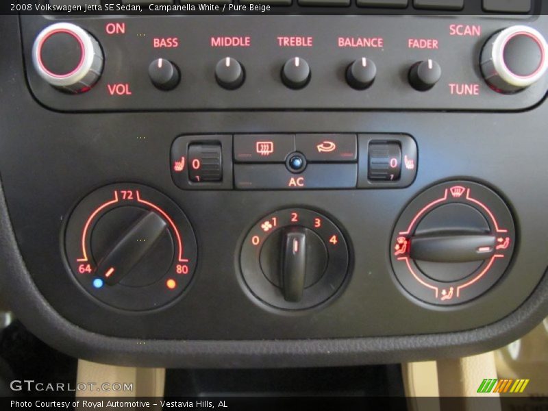 Controls of 2008 Jetta SE Sedan