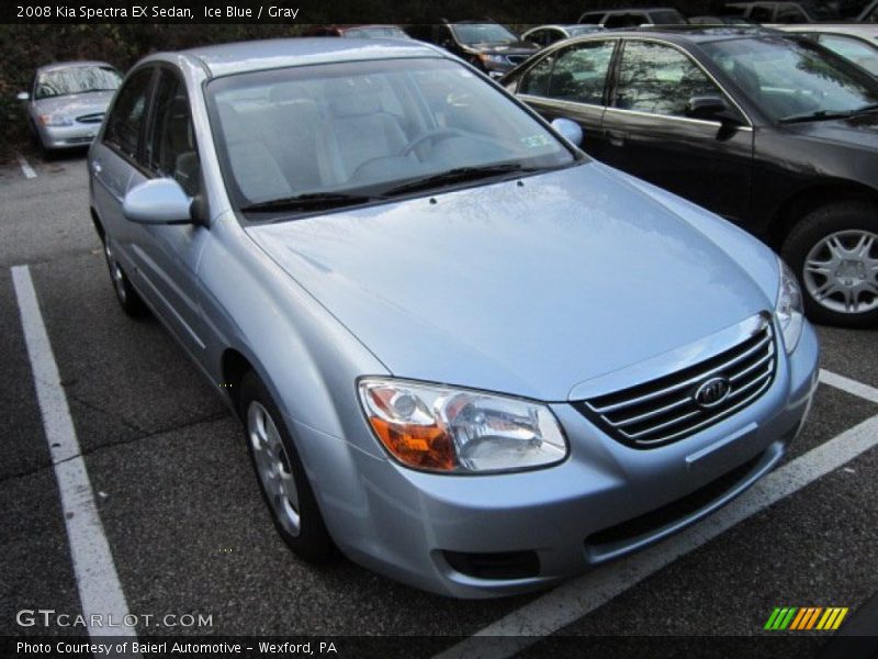 Ice Blue / Gray 2008 Kia Spectra EX Sedan