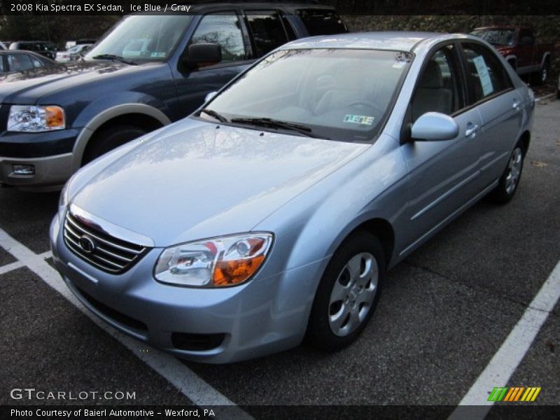 Ice Blue / Gray 2008 Kia Spectra EX Sedan