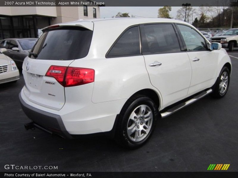 Aspen White Pearl / Taupe 2007 Acura MDX Technology