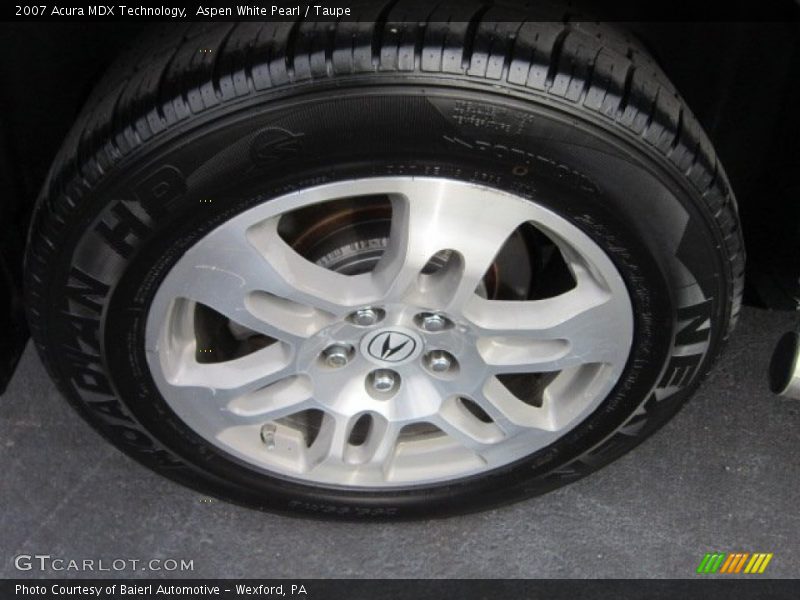 Aspen White Pearl / Taupe 2007 Acura MDX Technology