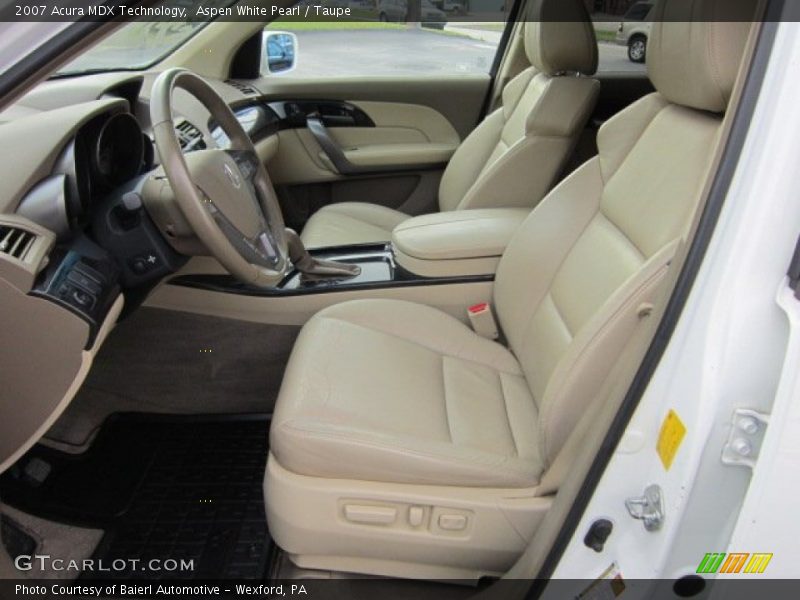 Aspen White Pearl / Taupe 2007 Acura MDX Technology
