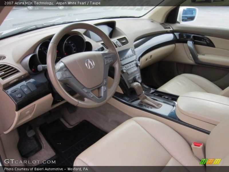 Aspen White Pearl / Taupe 2007 Acura MDX Technology