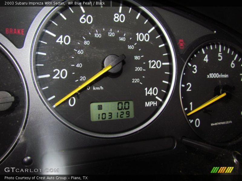 WR Blue Pearl / Black 2003 Subaru Impreza WRX Sedan