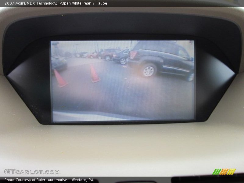 Aspen White Pearl / Taupe 2007 Acura MDX Technology