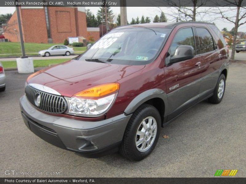 Medium Red Metallic / Gray 2003 Buick Rendezvous CX AWD