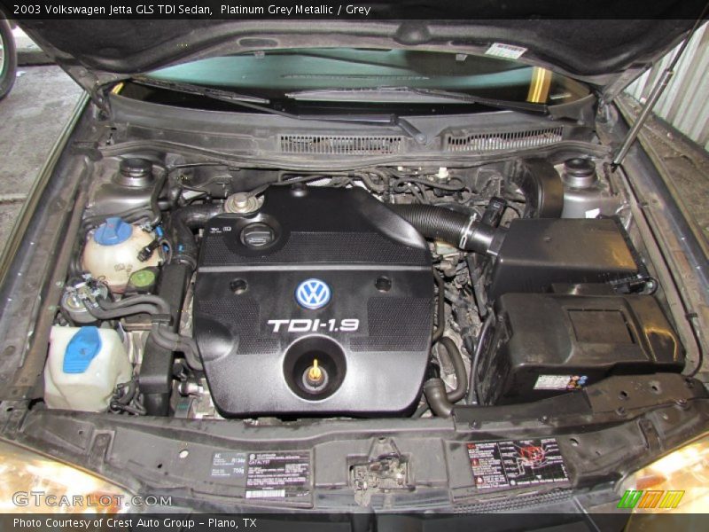  2003 Jetta GLS TDI Sedan Engine - 1.9 Liter TDI SOHC 8-Valve Turbo-Diesel 4 Cylinder