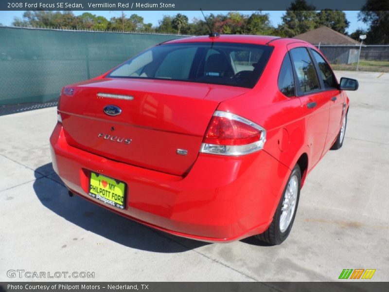 Vermillion Red / Medium Stone 2008 Ford Focus SE Sedan