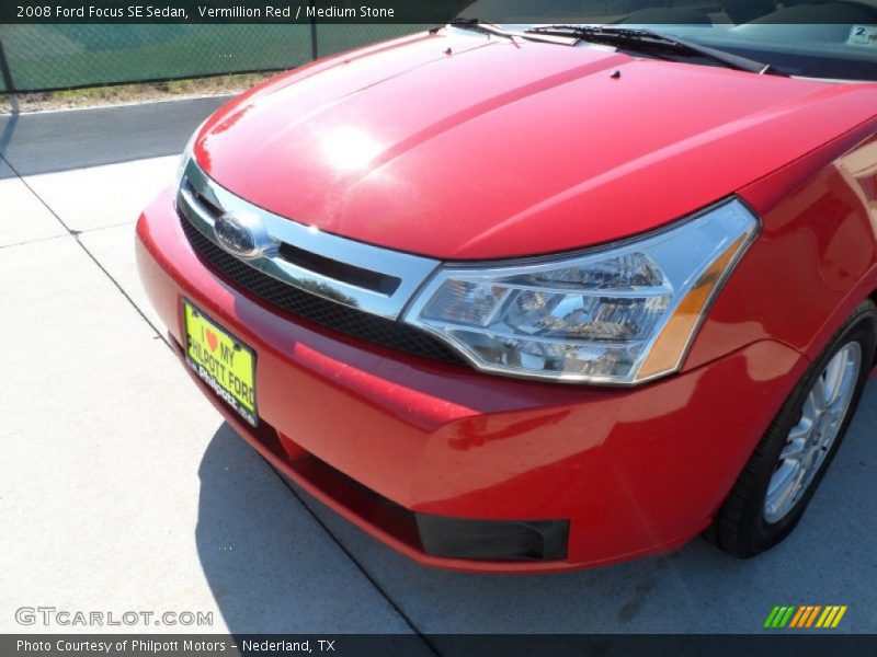 Vermillion Red / Medium Stone 2008 Ford Focus SE Sedan