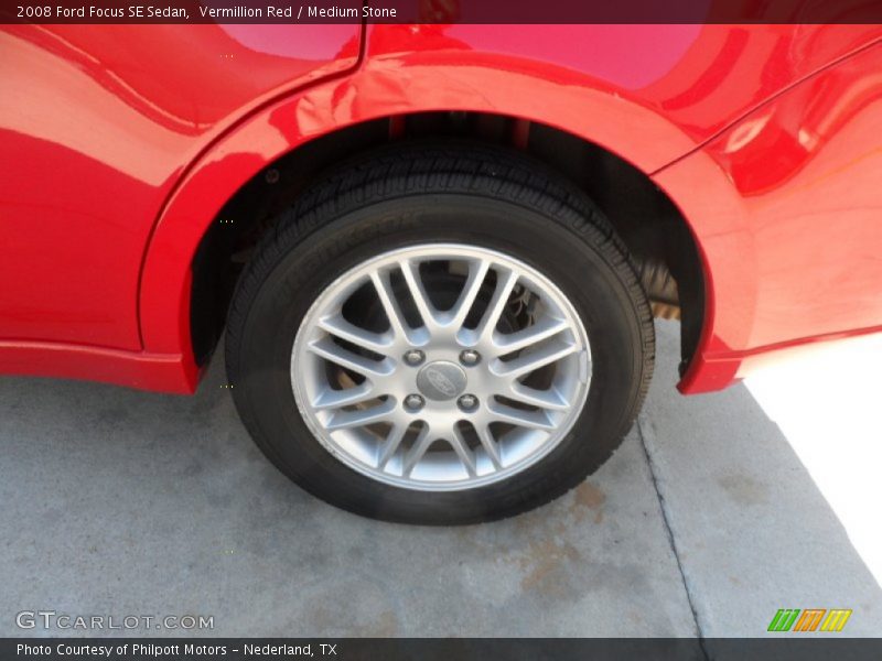Vermillion Red / Medium Stone 2008 Ford Focus SE Sedan
