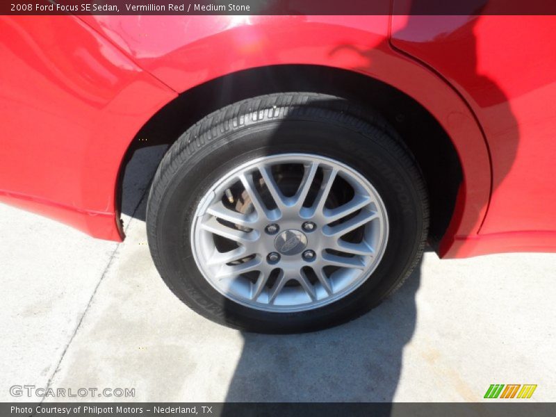 Vermillion Red / Medium Stone 2008 Ford Focus SE Sedan