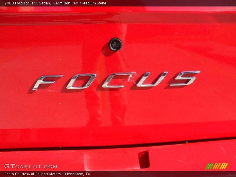 Vermillion Red / Medium Stone 2008 Ford Focus SE Sedan