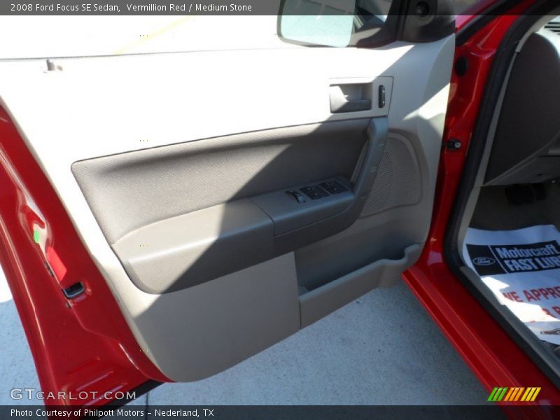 Vermillion Red / Medium Stone 2008 Ford Focus SE Sedan