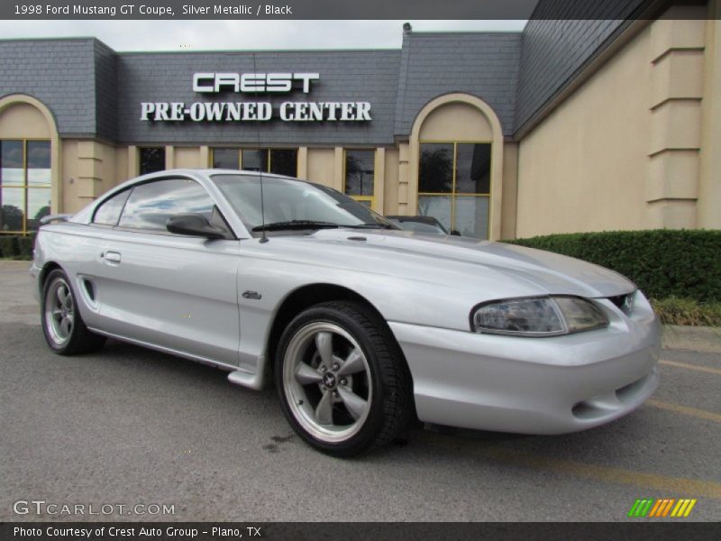 Silver Metallic / Black 1998 Ford Mustang GT Coupe