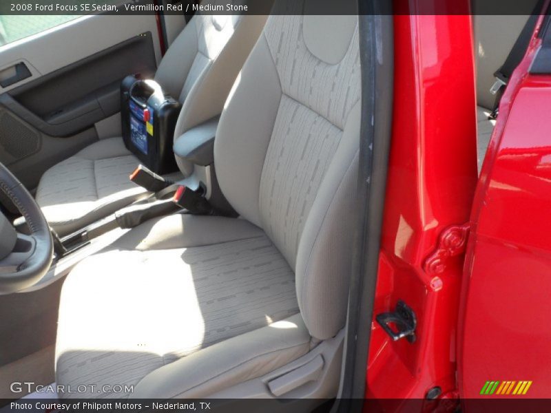 Vermillion Red / Medium Stone 2008 Ford Focus SE Sedan