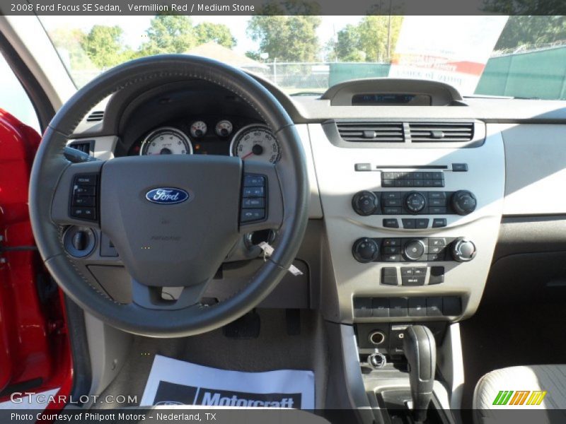 Vermillion Red / Medium Stone 2008 Ford Focus SE Sedan