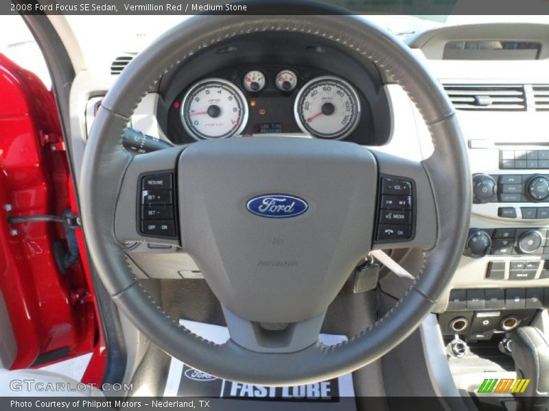 Vermillion Red / Medium Stone 2008 Ford Focus SE Sedan