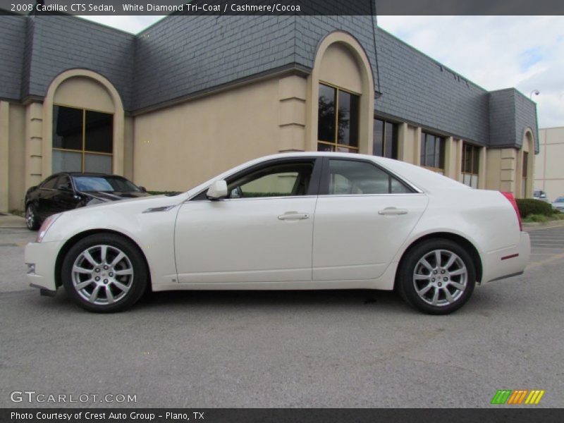 White Diamond Tri-Coat / Cashmere/Cocoa 2008 Cadillac CTS Sedan