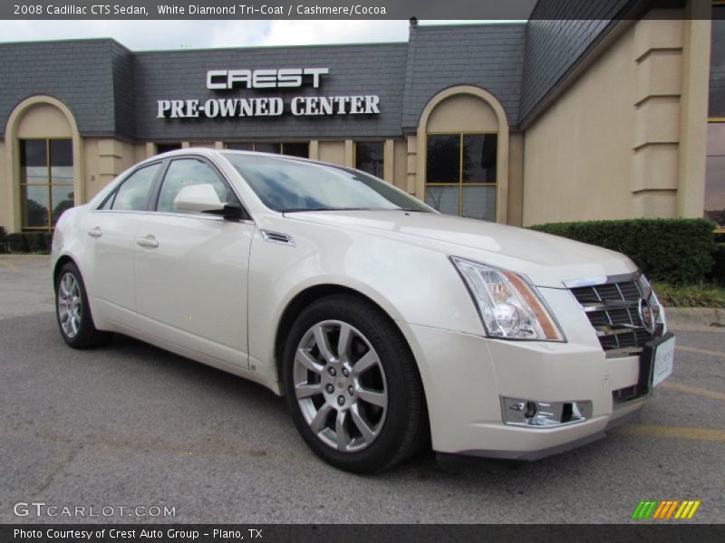 White Diamond Tri-Coat / Cashmere/Cocoa 2008 Cadillac CTS Sedan