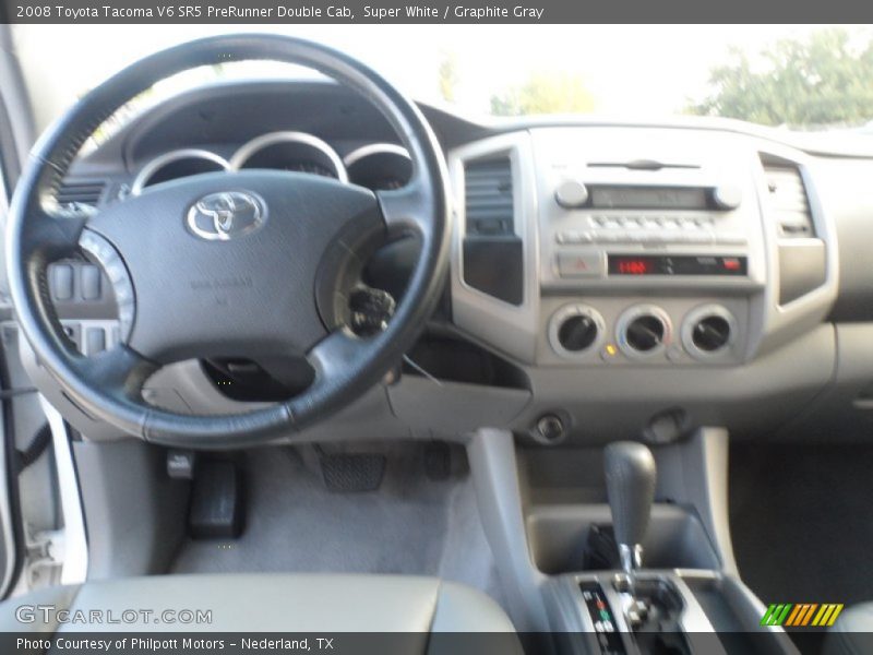 Super White / Graphite Gray 2008 Toyota Tacoma V6 SR5 PreRunner Double Cab