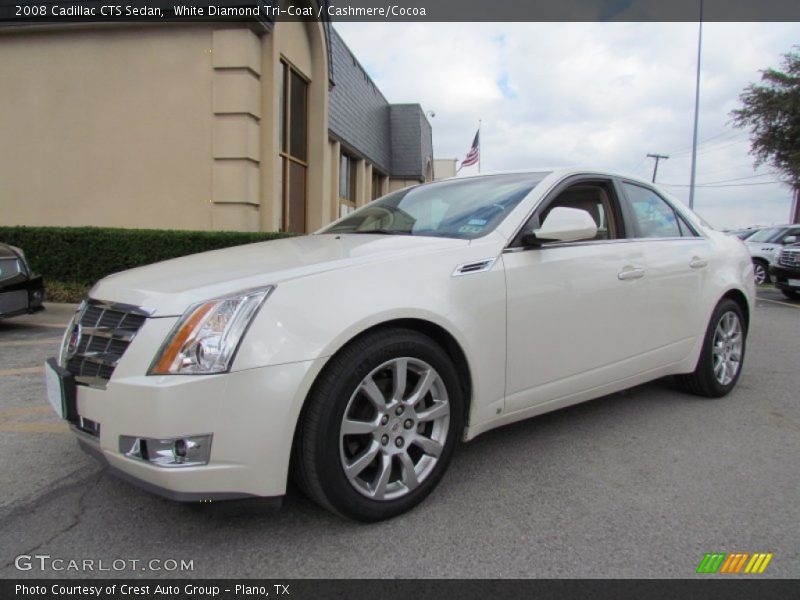 White Diamond Tri-Coat / Cashmere/Cocoa 2008 Cadillac CTS Sedan