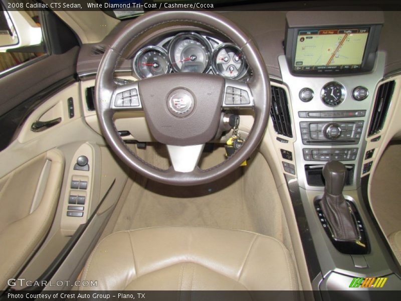 White Diamond Tri-Coat / Cashmere/Cocoa 2008 Cadillac CTS Sedan