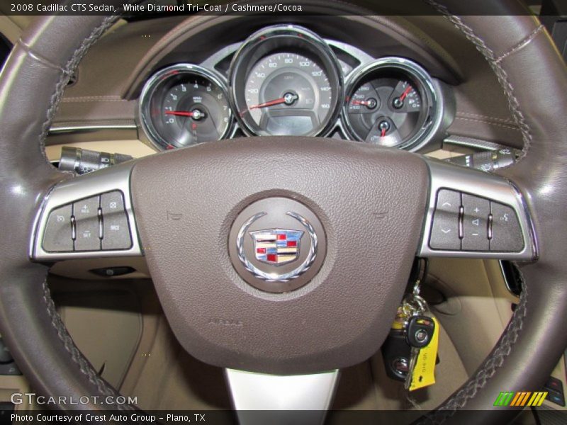 White Diamond Tri-Coat / Cashmere/Cocoa 2008 Cadillac CTS Sedan