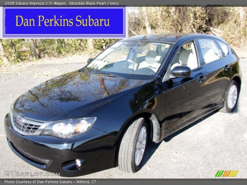 Obsidian Black Pearl / Ivory 2008 Subaru Impreza 2.5i Wagon