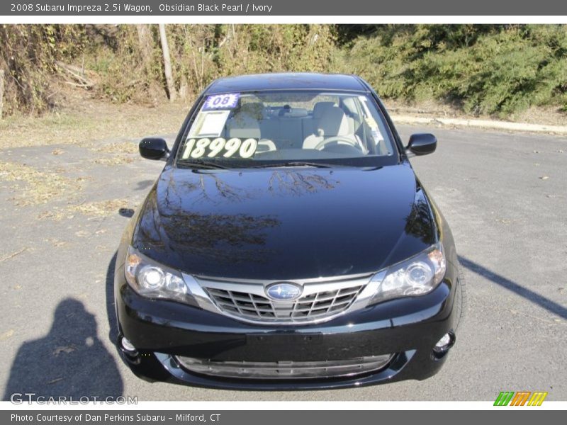 Obsidian Black Pearl / Ivory 2008 Subaru Impreza 2.5i Wagon