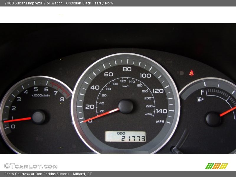 Obsidian Black Pearl / Ivory 2008 Subaru Impreza 2.5i Wagon