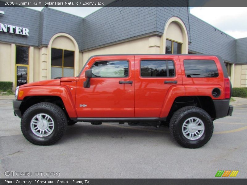 Solar Flare Metallic / Ebony Black 2008 Hummer H3 X