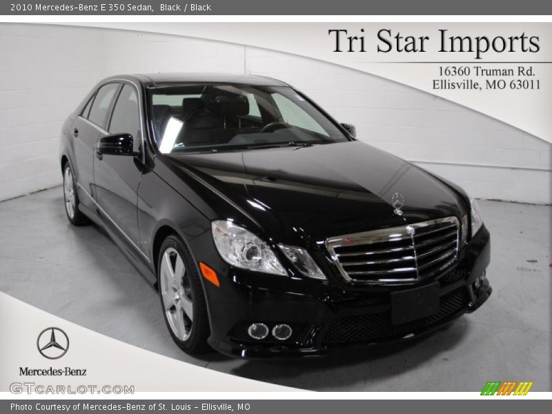 Black / Black 2010 Mercedes-Benz E 350 Sedan