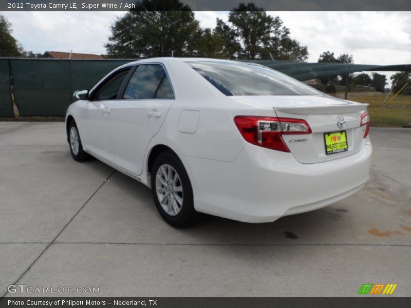 Super White / Ash 2012 Toyota Camry LE