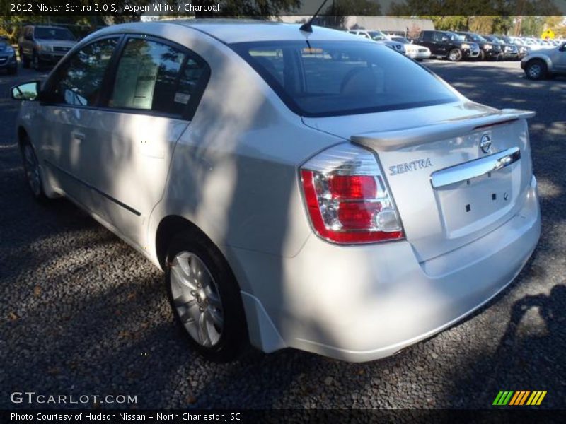 Aspen White / Charcoal 2012 Nissan Sentra 2.0 S