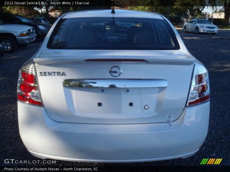 Aspen White / Charcoal 2012 Nissan Sentra 2.0 S