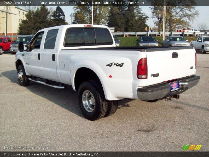 Oxford White / Medium Parchment 2002 Ford F350 Super Duty Lariat Crew Cab 4x4 Dually