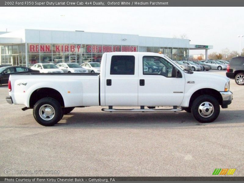 Oxford White / Medium Parchment 2002 Ford F350 Super Duty Lariat Crew Cab 4x4 Dually