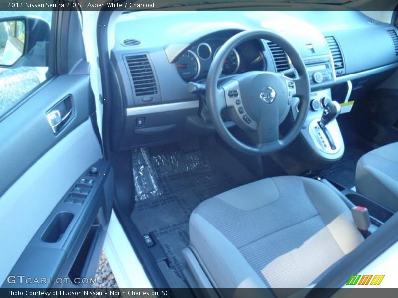 Aspen White / Charcoal 2012 Nissan Sentra 2.0 S