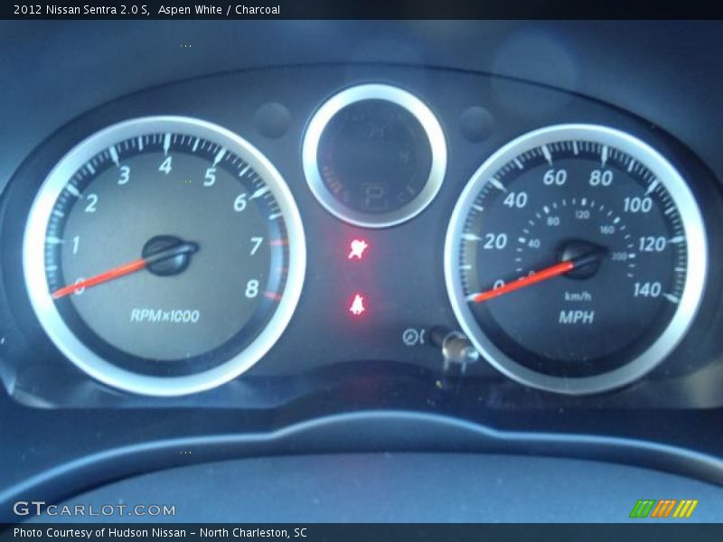 Aspen White / Charcoal 2012 Nissan Sentra 2.0 S