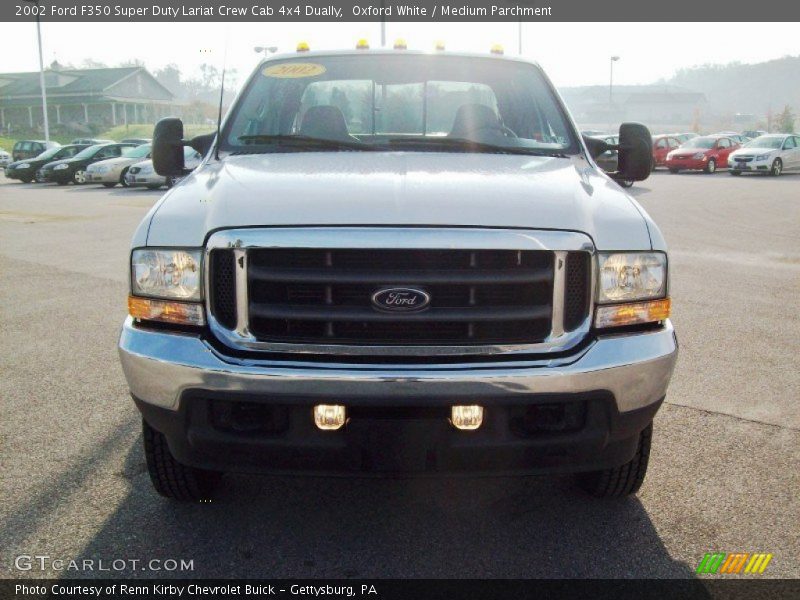 Oxford White / Medium Parchment 2002 Ford F350 Super Duty Lariat Crew Cab 4x4 Dually