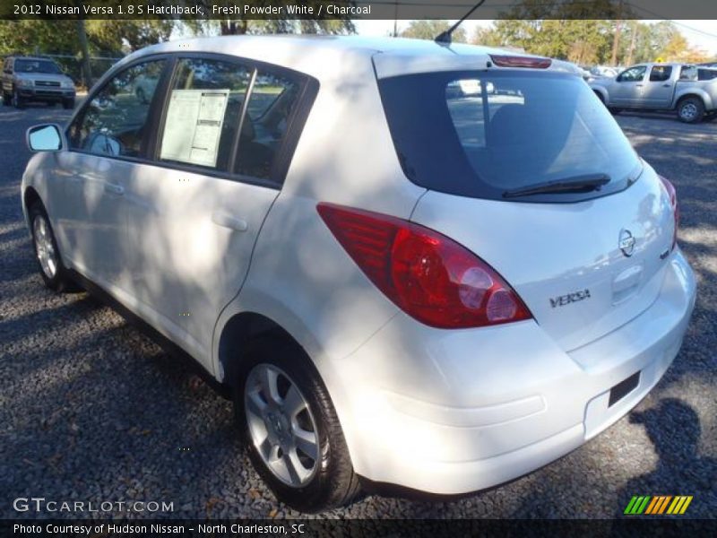 Fresh Powder White / Charcoal 2012 Nissan Versa 1.8 S Hatchback