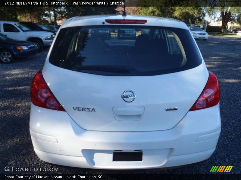 Fresh Powder White / Charcoal 2012 Nissan Versa 1.8 S Hatchback