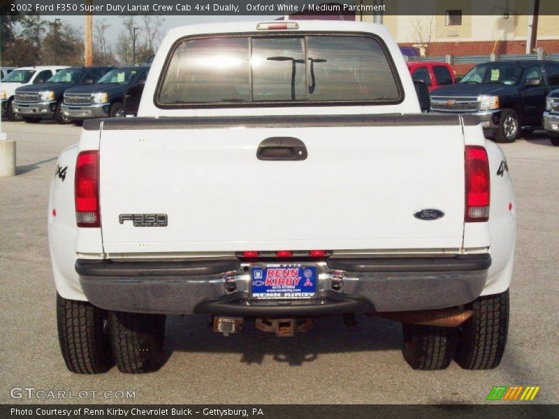 Oxford White / Medium Parchment 2002 Ford F350 Super Duty Lariat Crew Cab 4x4 Dually