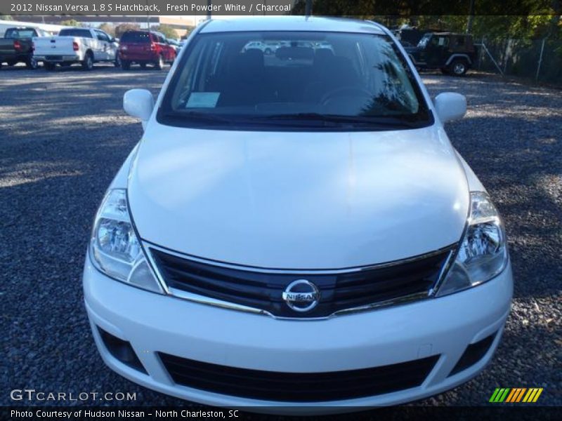 Fresh Powder White / Charcoal 2012 Nissan Versa 1.8 S Hatchback