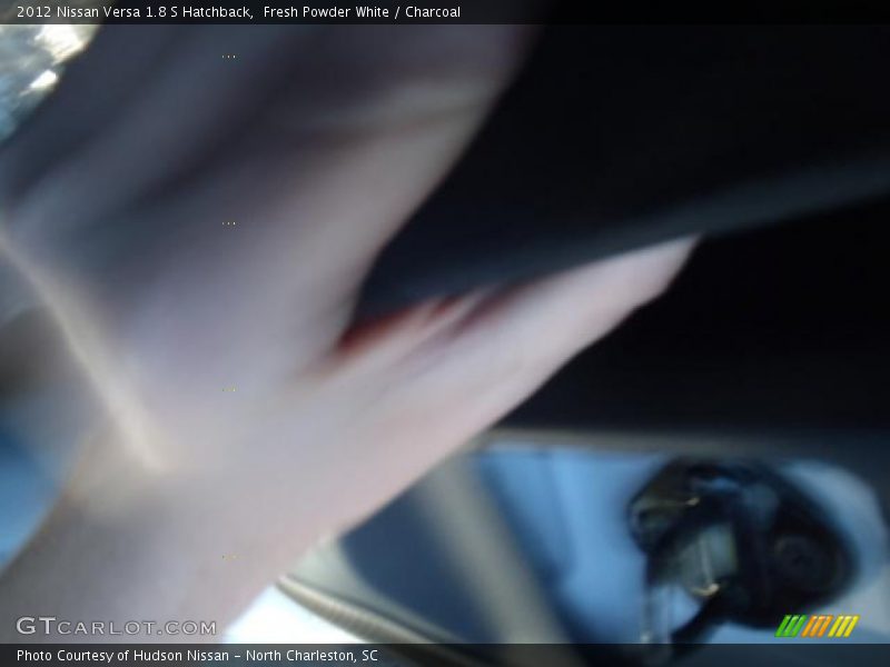 Fresh Powder White / Charcoal 2012 Nissan Versa 1.8 S Hatchback
