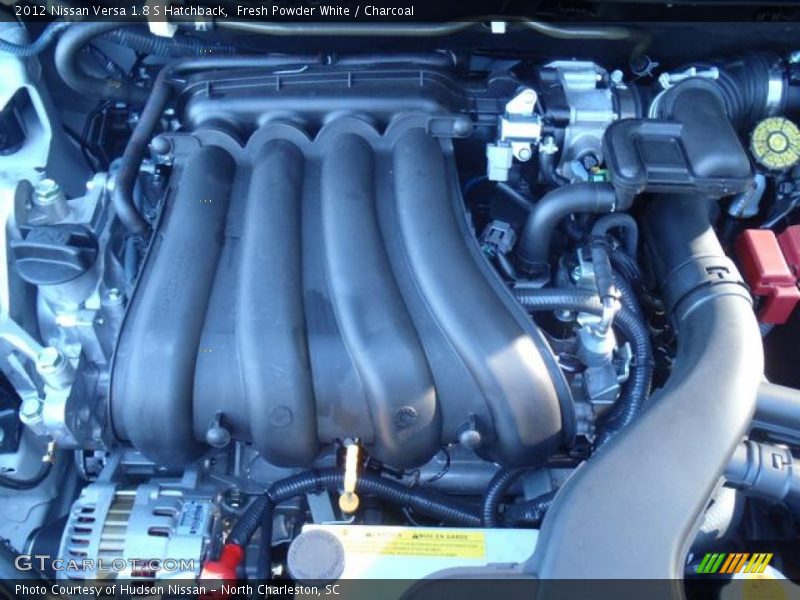 Fresh Powder White / Charcoal 2012 Nissan Versa 1.8 S Hatchback